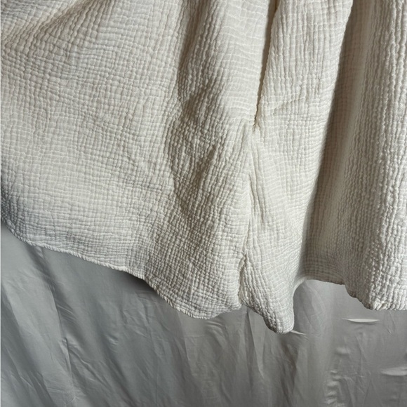 PRINCESS POLLY Women's Size 4 Romper WHITE Gauze Cotton Boho Zip Romantic Puff - Picture 5 of 8